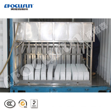 Containerized 8 tons brine system block ice machine with high quality